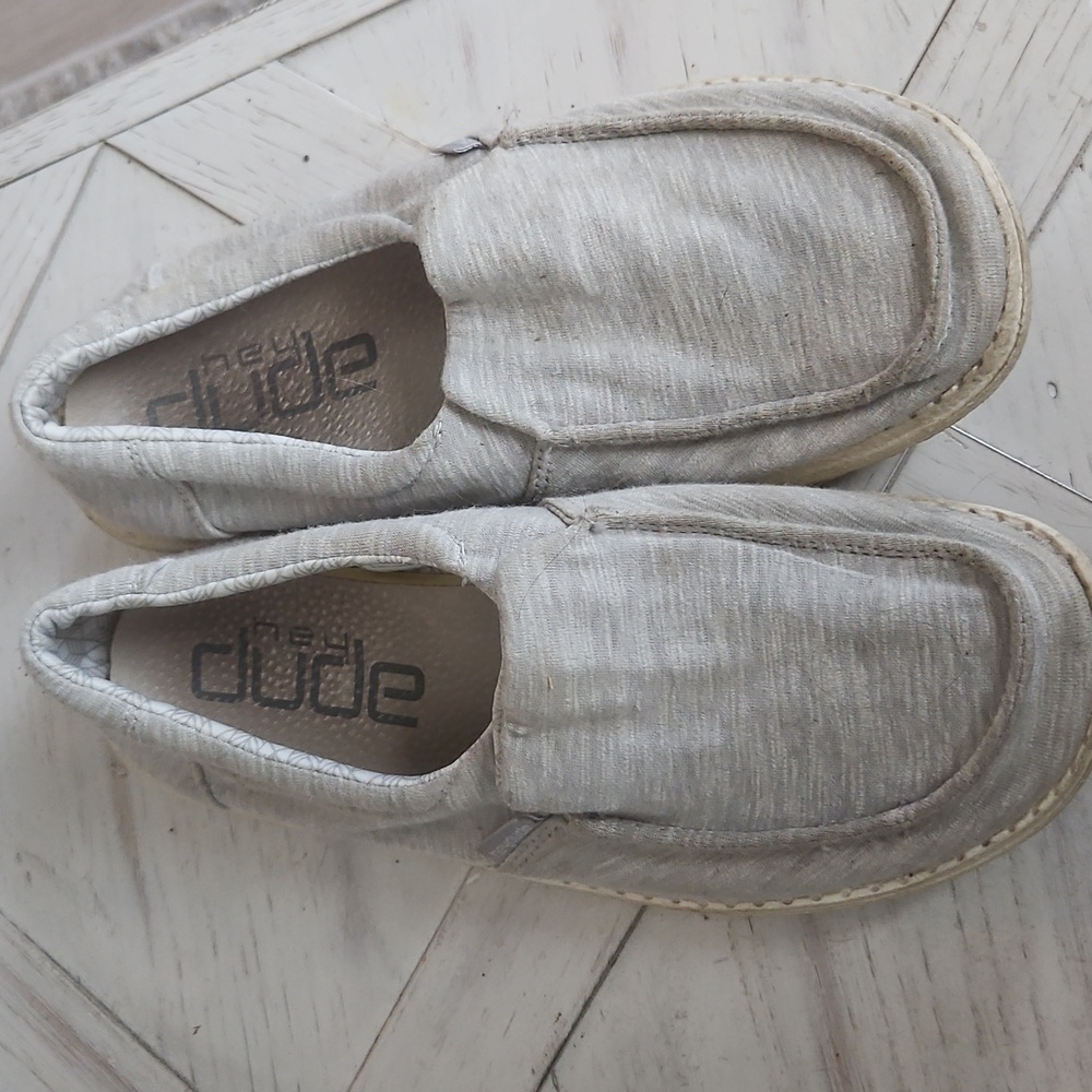 Hey Dude Light Gray Casual Slip-Ons
